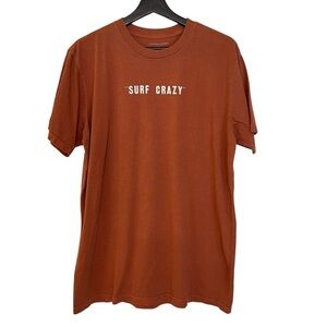 Outerknown Men’s Organic Cotton Graphic Short Sleeve Tee Rust Orange NWT Surf